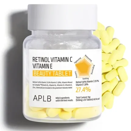 APLB Retinol Vitamin C Vitamin E Beauty Tablet 500mg x 30 Tablets